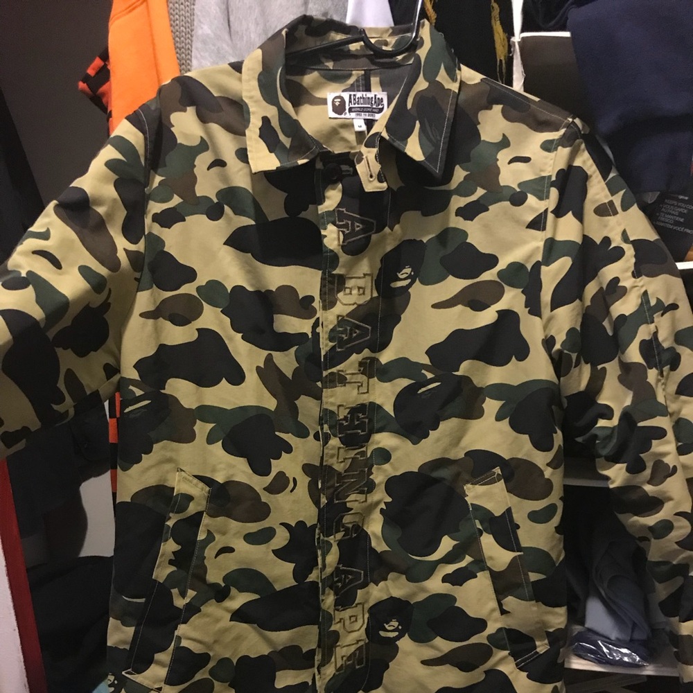 Bape trench coat